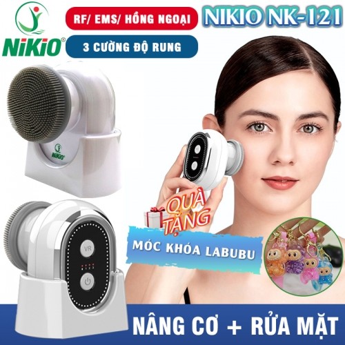 Máy rửa mặt massage Nikio NK-121 - Nâng cơ điện di tinh chất kết hợp rửa mặt