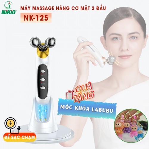 Máy nâng cơ mặt 2 đầu Nikio NK-125 - Massage EMS săn chắc da toàn thân và tạo cằm Vline