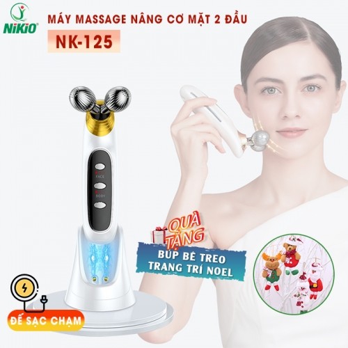 Máy nâng cơ mặt 2 đầu Nikio NK-125 - Massage EMS săn chắc da toàn thân và tạo cằm Vline