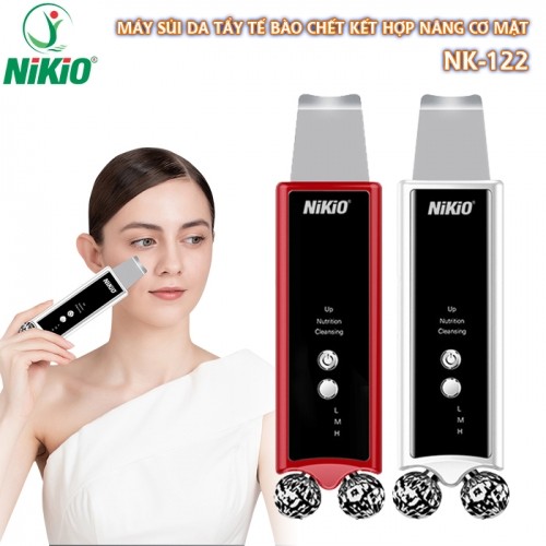 Máy sủi da tẩy tế bào chết Nikio NK-122 - Kết hợp nâng cơ mặt 2in1, dòng cao cấp