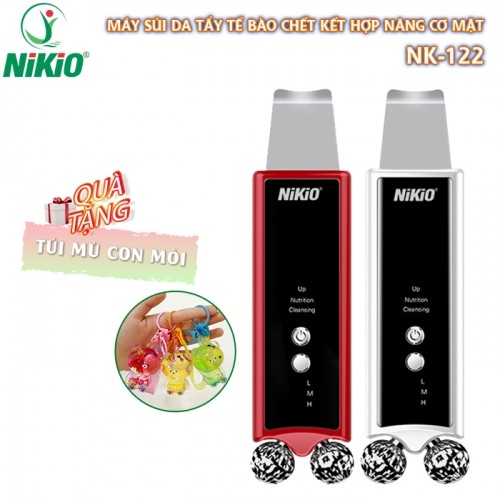 Máy sủi da tẩy tế bào chết Nikio NK-122 - Kết hợp nâng cơ mặt 2in1, dòng cao cấp