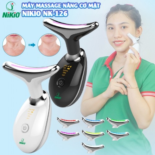 Máy nâng cơ mặt Nikio NK-126 - Công nghệ điện di EMS, rung nóng và ánh sáng IPL