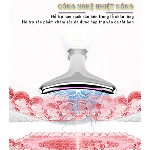 Máy massage nâng cơ trẻ hóa da mặt công nghệ nhiệt nóng Nikio NK-126