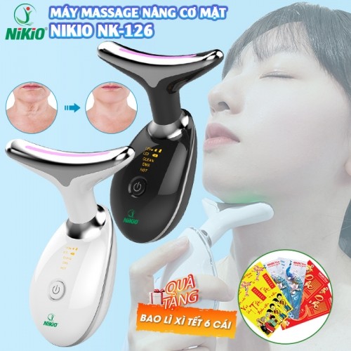 Máy nâng cơ mặt Nikio NK-126 - Công nghệ điện di EMS, rung nóng và ánh sáng IPL