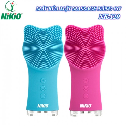Máy massage mặt, rửa mặt Nikio NK-120 - Đầu silicon cao cấp, tay cầm chắc chắn
