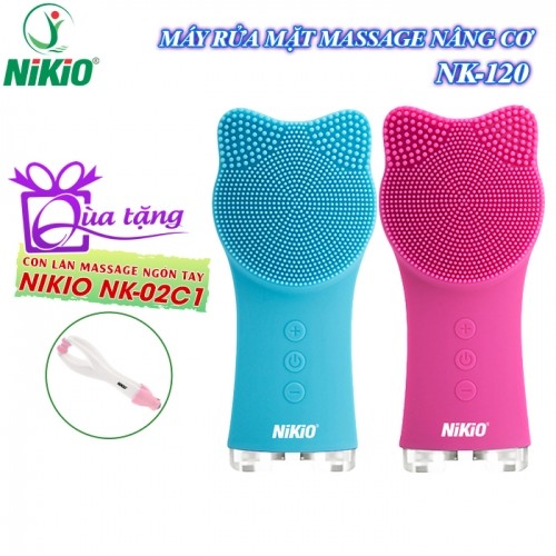 Máy massage mặt, rửa mặt Nikio NK-120 - Đầu silicon cao cấp, tay cầm chắc chắn