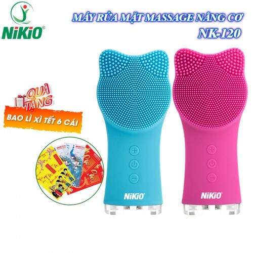 Máy massage mặt, rửa mặt Nikio NK-120 - Đầu silicon cao cấp, tay cầm chắc chắn