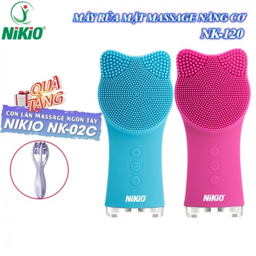 Máy massage mặt, rửa mặt Nikio NK-120 - Đầu silicon cao cấp, tay cầm chắc chắn