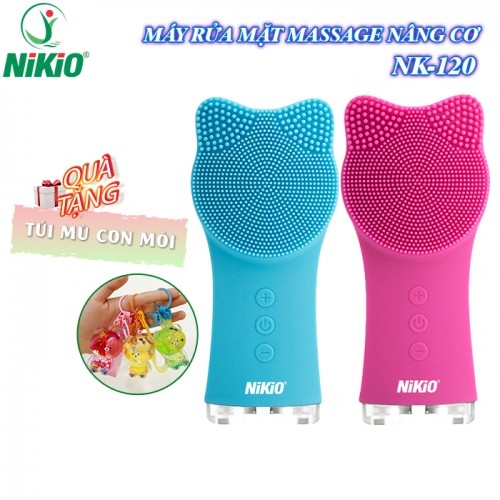 Máy massage mặt, rửa mặt Nikio NK-120 - Đầu silicon cao cấp, tay cầm chắc chắn