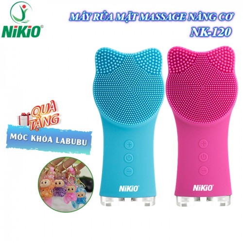 Máy massage mặt, rửa mặt Nikio NK-120 - Đầu silicon cao cấp, tay cầm chắc chắn