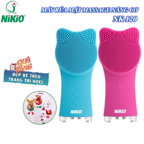 Máy massage mặt, rửa mặt Nikio NK-120 - Đầu silicon cao cấp, tay cầm chắc chắn