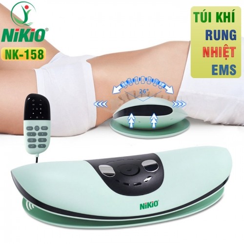 Máy massage thắt lưng và kéo giãn cột sống lưng pin sạc Nikio NK-158, hỗ trợ điều trị các bệnh lý về cột sống lưng, thoát vị đĩa đệm