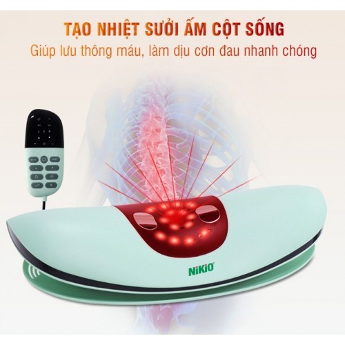 Máy massage lưng nhiệt sưởi Nikio NK-158