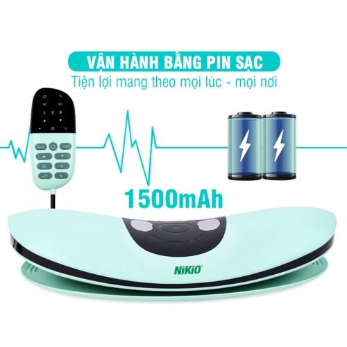 Máy massage lưng pin sạc 1500 mAh Nikio NK-158