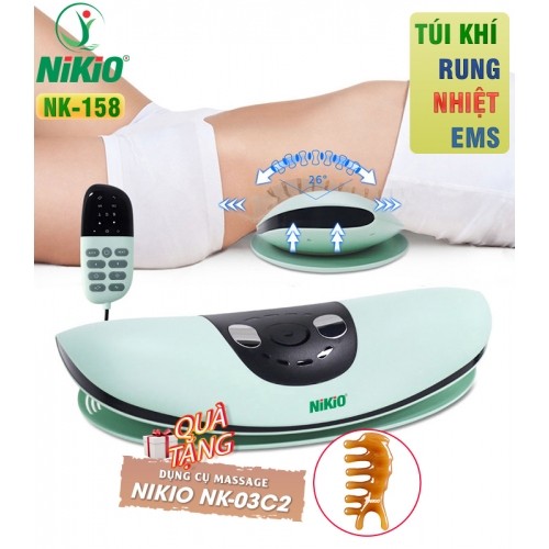 Máy massage lưng Nikio NK-158 - Kéo giãn cột sống lưng, trị liệu bằng ánh sáng sinh học