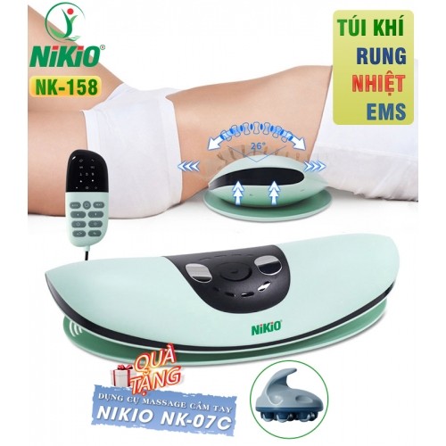 Máy massage lưng Nikio NK-158 - Kéo giãn cột sống lưng, trị liệu bằng ánh sáng sinh học