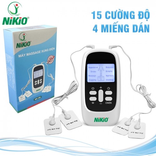 Máy massage xung điện Nikio NK-100 Có 4 Miếng Dán Và Pin Sạc