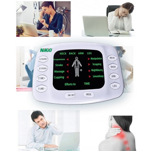 Máy massage xung điện 4 miếng dán và dép massage chân Nikio NK-105-02