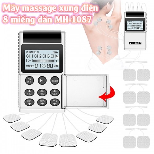 Máy massage xung điện pin sạc MH-1087 - 8 miếng dán