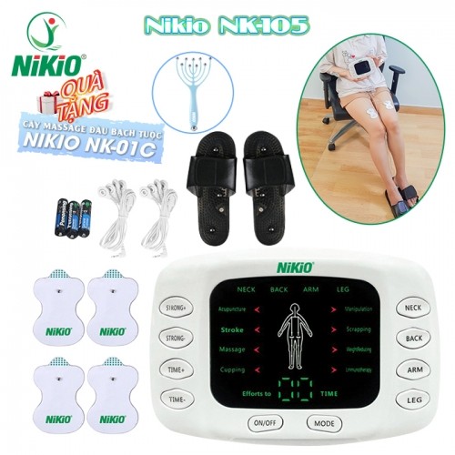 Máy massage xung điện trị liệu lòng bàn chân Nikio NK-105 - Giảm đau nhức toàn thân bằng công nghệ miếng dán xung điện