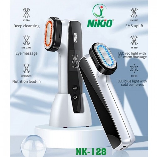 Máy massage mặt ion, điện di RF Nikio NK-128 - Dòng cao cấp