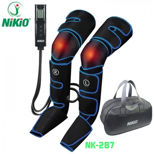 Máy nén ép trị liệu suy giãn tĩnh mạch chân Nikio NK-287, có nhiệt nóng đầu gối