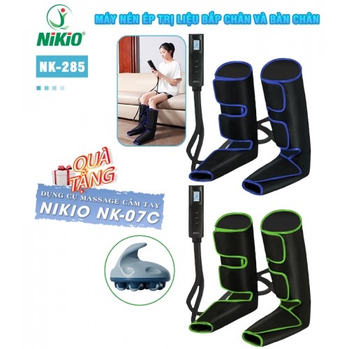 Máy nén ép trị liệu suy giãn tĩnh mạch bắp chân và bàn chân Nikio NK-285 - Giảm đau nhúc và tê nhức chân