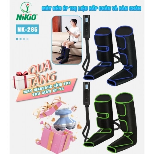 Máy nén ép trị liệu suy giãn tĩnh mạch bắp chân và bàn chân Nikio NK-285 - Giảm đau nhúc và tê chân