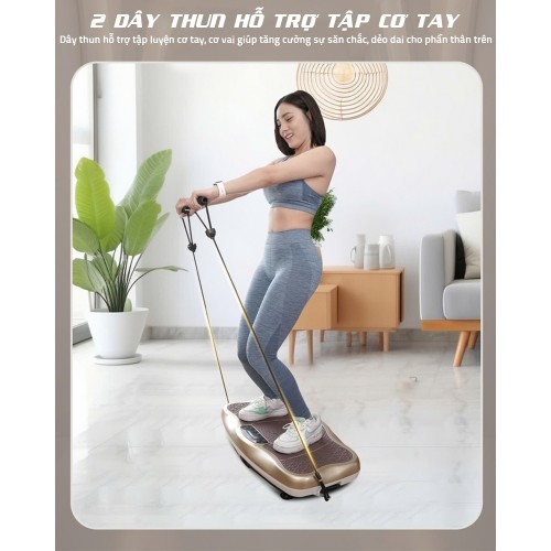 Máy rung toàn thân 2 dây thun hỗ trợ Queen Crown FR48