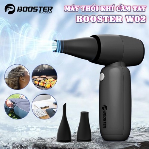 Máy thổi bụi cầm tay mini pin sạc Booster W02 - Thổi bụi, nước, tuyết, lá cây, sấy khô nước