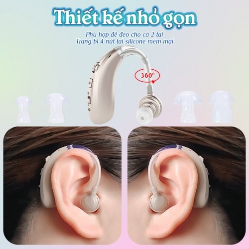 Máy trợ thính pin sạc nhỏ gọn Axon A-360