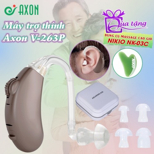 Máy trợ thính có bộ lọc tiếng ồn Axon V-263P - Kèm hộp đựng máy