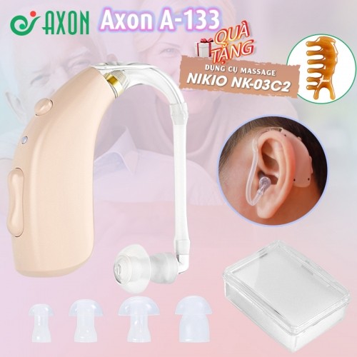 Máy trợ thính không dây pin sạc Axon A-133 - có bộ lọc tiếng ồn, 3 chế độ âm thanh, 4 mức âm lượng