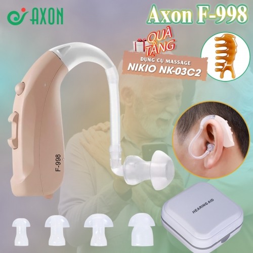 Máy trợ thính không dây mini Axon F-998 - có bộ lọc tiếng ồn hiện đại - Tặng kèm hộp đựng