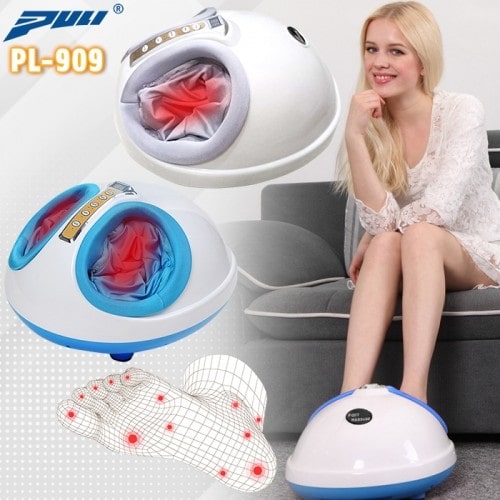 Máy massage chân Puli PL-909 - Xoa bóp con lăn và túi khí giảm đau nhức chân và lòng bàn chân