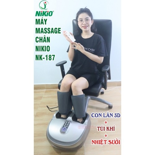 Máy massage chân nén ép áp suất khí trị liệu cao cấp Nikio NK-187
