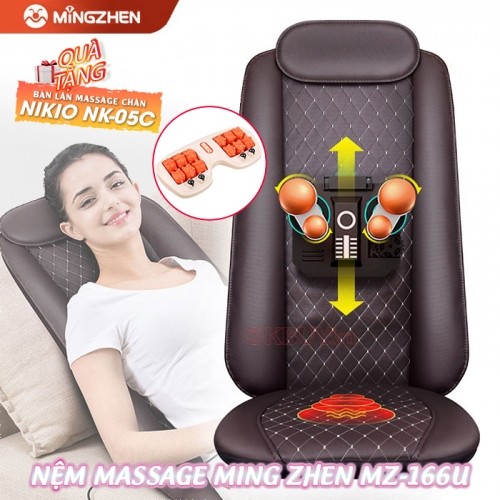 Ghế đệm massage trên ô tô Shiatsu Ming Zhen MZ-166U - 2in1 rung và xoa bóp, hàng cao cấp