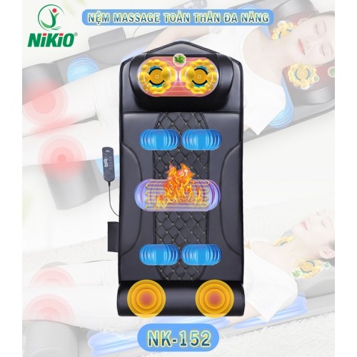 Nệm massage toàn thân đa năng Nikio NK-152 - Giảm đau nhức cổ vai gáy, lưng và bắp chân