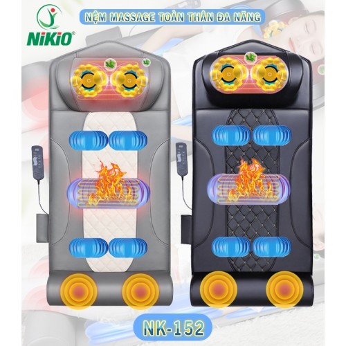 Nệm massage toàn thân đa năng Nikio NK-152 - Hỗ trợ giảm đau nhức cổ vai gáy, lưng và bắp chân