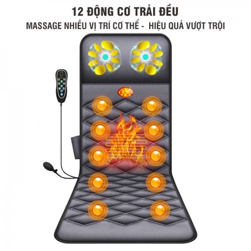 Nệm massage toàn thân có gối Nikio NK-151-02