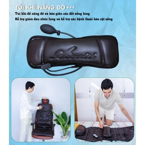 Nệm massage toàn thân đa năng túi nâng đỡ khí Nikio NK-150