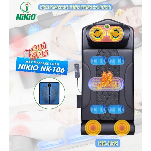 Nệm massage toàn thân đa năng Nikio NK-152 - Giảm đau nhức cổ vai gáy, lưng và bắp chân