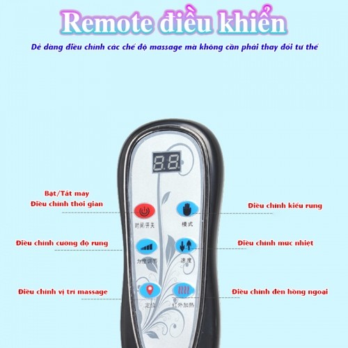 Nệm massage toàn thân remote điều khiển Nikio NK-153