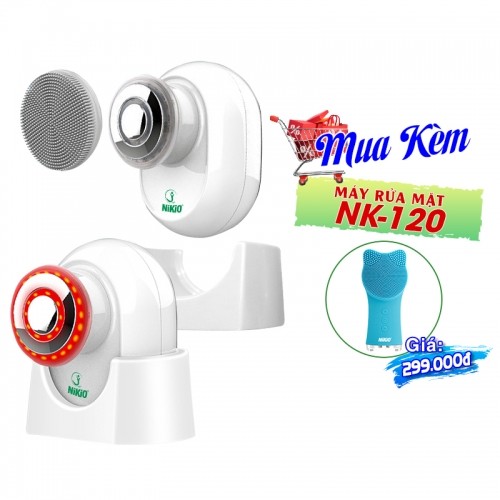 Máy rửa mặt massage Nikio NK-121 - Hỗ trợ nâng cơ điện di tinh chất kết hợp rửa mặt