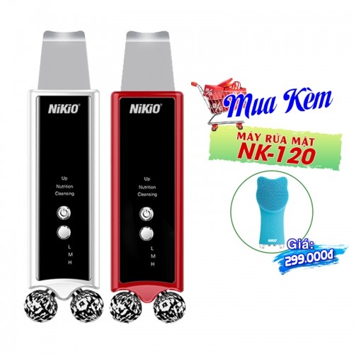 Máy massage nâng cơ mặt, đẩy mụn cám, bụi bẩn, đẩy tinh chất đa năng Nikio NK-122
