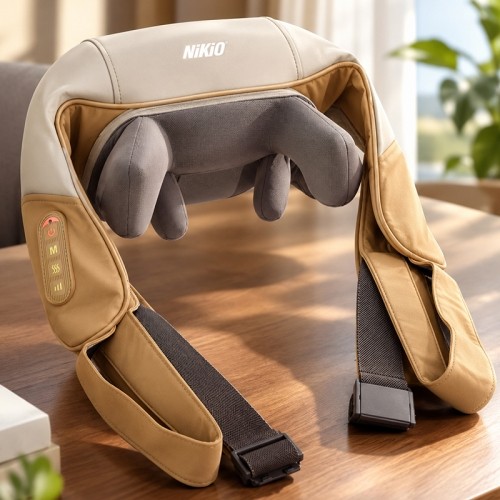 Máy massage cổ vai gáy Nikio NK-139 - Xoa bóp dây ấn, nhiệt nóng, tặng túi xách