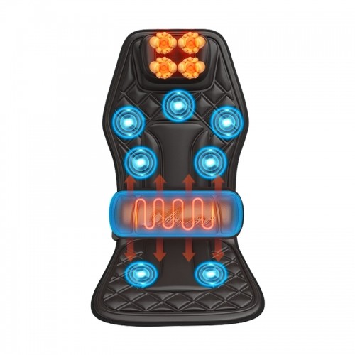 Nệm (đệm) massage trên ô tô và tại nhà Nikio NK-150 - Xoa bóp cổ vai gáy kết hợp nhiệt nóng lưng và rung toàn thân