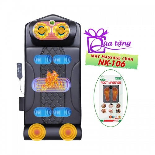 Nệm massage lưng đa năng Nikio NK-152 - Massage hỗ trợ giảm đau nhức cổ vai gáy, lưng, đùi