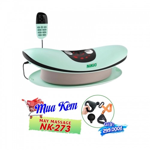 Máy massage lưng Nikio NK-158 - Kéo giãn cột sống lưng, hỗ trợ trị liệu bằng ánh sáng sinh học