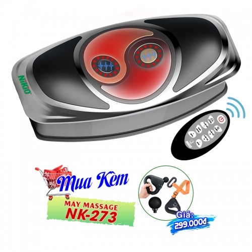 Máy massage lưng cột sống 5in1 Nikio NK-159 - Màu xám cao cấp